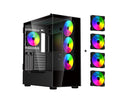 DIYPC ARGB-Q18-BK Black USB3.0 ATX Mid Tower Gaming Computer Case w/ Dual