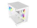 DIYPC ARGB-Q1.V2-W White USB3.0 Tempered Glass Micro ATX Gaming Computer Case w/