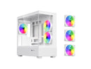 DIYPC ARGB-N1-W White USB3.0 /Type C Micro ATX Gaming Computer Case w/ Dual