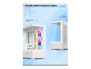 DIYPC ARGB-N1-W White USB3.0 /Type C Micro ATX Gaming Computer Case w/ Frameless