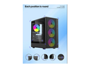 DIYPC ARGB-R1-BK Black USB3.0 /Type C Micro ATX Gaming Computer Case w/ Tempered