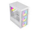DIYPC ARGB-R1-W White USB3.0 /Type C Micro ATX Gaming Computer Case w/ Tempered