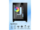 DIYPC ARGB-Q3.R2-BK Black USB3.0 /Type C Tempered Glass Micro ATX Gaming