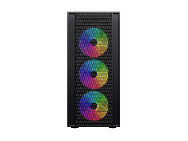 DIYPC DIY-S03-ARGB Black USB3.0 Steel/ Tempered Glass ATX Mid Tower Gaming
