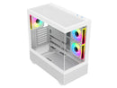 DIYPC ARGB-N5-W White USB3.0 / Type C ATX Mid Tower Gaming Computer Case w/2 x