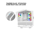 DIYPC ARGB-N5-W White USB3.0 / Type C ATX Mid Tower Gaming Computer Case w/2 x