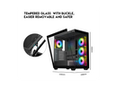 DIYPC ARGB-N6-BK Black Dual USB3.0/ 1 xType C Tempered Glass ATX Gaming Computer