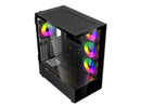 DIYPC ARGB-Q18.V2-BK Black USB3.0 ATX Mid Tower Gaming Computer Case w/ Dual