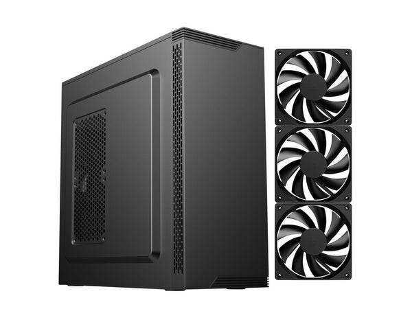 DIYPC  DIY-S05-BK Black USB3.0 Steel  ATX Mid Tower Computer Case, 3 x120mm