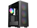 DIYPC DIY-F08-BK Black USB3.0 Tempered Glass ATX Gaming Computer Case w/ 4 x