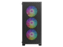 DIYPC DIY-F08-BK Black USB3.0 Tempered Glass ATX Gaming Computer Case w/ 4 x