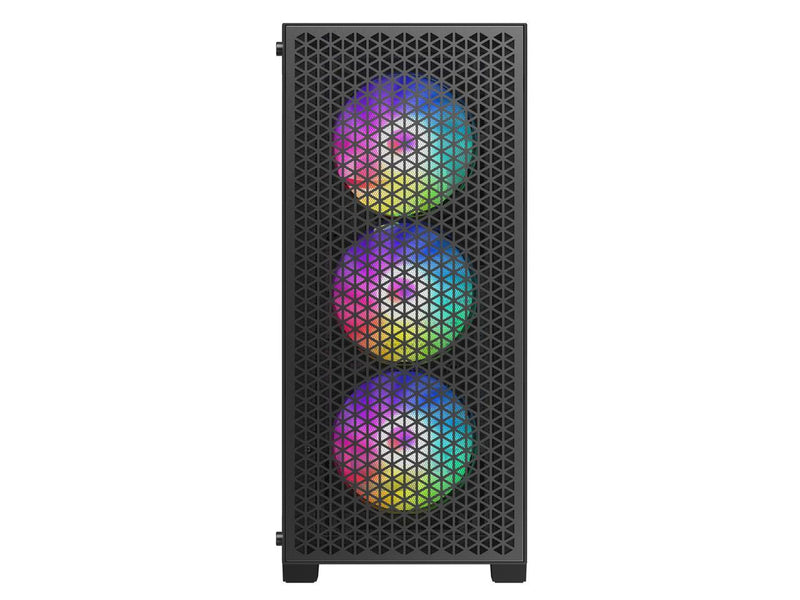 DIYPC DIY-F08-BK Black USB3.0 Tempered Glass ATX Gaming Computer Case w/ 4 x