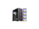 DIYPC DIY-F08-BK Black USB3.0 Tempered Glass ATX Gaming Computer Case w/ 4 x