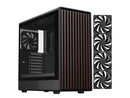 DIYPC DIY-ATX08-Wood Black USB3.0 /Type C ATX Mid Tower Gaming Computer Case w/