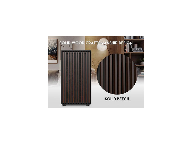 DIYPC DIY-mATX06-Wood Black USB3.0 /Type C Micro ATX Mid Tower Gaming Computer