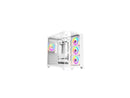 DIYPC ARGB-N8-W White Dual USB3.0/ 1 xType C Tempered Glass ATX Gaming Computer