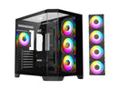 DIYPC ARGB-N8-BK Black Dual USB3.0/ 1 xType C Tempered Glass ATX Gaming Computer