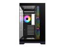 DIYPC ARGB-DC200-BK Black USB3.0 Tempered Glass ATX Dual Chamber Gaming Computer