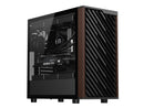 DIYPC DIY-ATX28-Wood Black USB3.0 /Type C ATX Mid Tower Gaming Computer Case w/