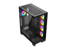 DIYPC  Vanguard-F2-Pro Black Dual USB3.0 and Type C Tempered Glass ATX Full