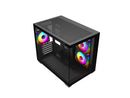 DIYPC ARGB-DC120-TM Black USB3.0 Tempered Glass Micro ATX Gaming Computer Case