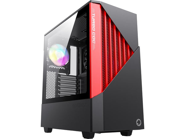 GAMEMAX Contac COC BR Black / Red Steel / Tempered Glass ATX Mid Tower