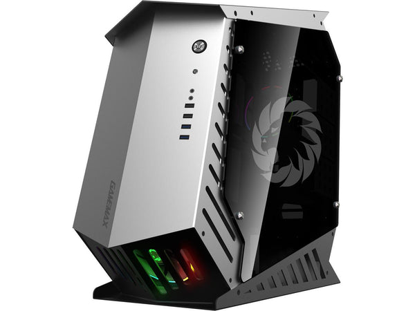 GAMEMAX Autobot Black / Silver Aluminum / Tempered Glass ATX Full Tower