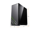 GAMEMAX Vega Pro Black / Grey Steel / Tempered Glass ATX Full Tower Computer