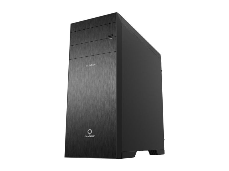 GAMEMAX Silent Max Black Aluminum ATX Full Tower Gaming Computer Case w/6 Fans