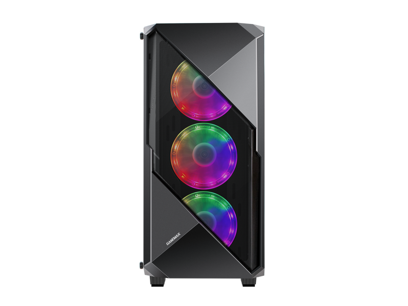 Gamemax Revolt Black USB3.0 Tempered Glass ATX Mid Tower Gaming Computer Case