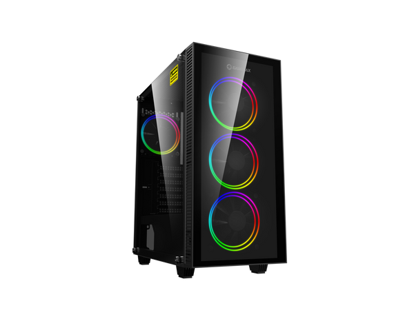 Gamemax Draco XD Black USB3.0 Tempered Glass ATX Mid Tower Gaming Computer Case