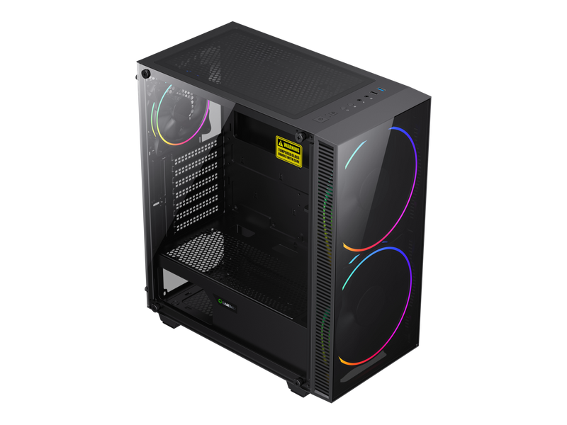 Gamemax Black Hole Black USB3.0 Tempered Glass ATX Mid Tower Gaming Computer