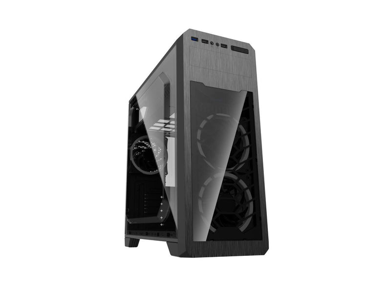 Gamemax G563 Black Steel ATX Tower USB3.0 Computer Case w/ 3 x Autoflow Rainbow