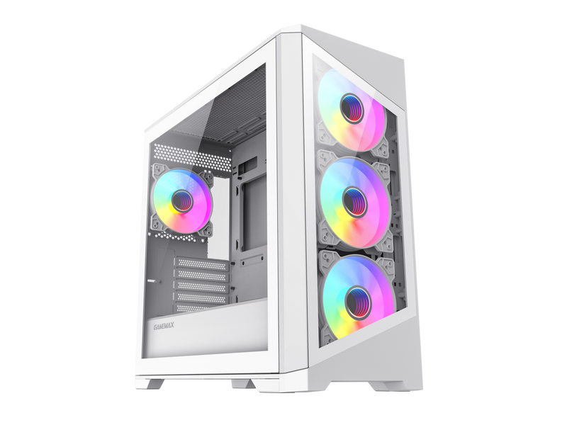 Gamemax Destroyer TGW White USB3.0 Tempered Glass Micro ATX Tower Gaming