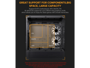 GAMEMAX VISTA AB Black USB3.0/Type C Tempered Glass Mid-tower ATX Computer Case
