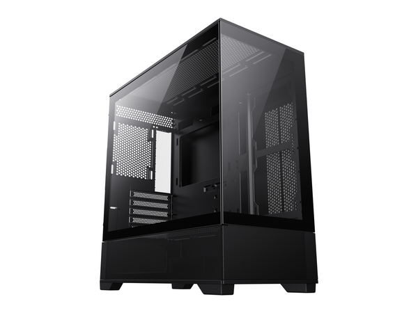 GAMEMAX VISTA MB Black USB3.0 Micro-ATX Tower Tempered Glass Computer Case. Fan