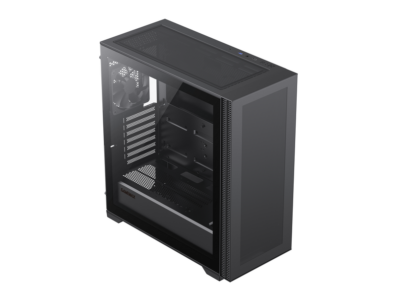 GAMEMAX Quest Black E-ATX PC Gaming Case-Pre-Installed 1X 120mm Black Fan-Micro