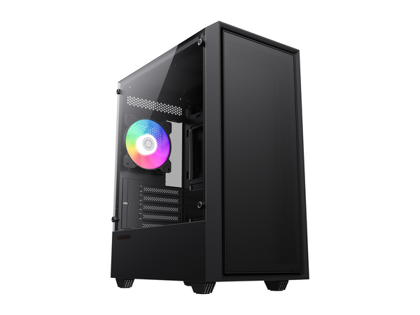 GAMEMAX Storm WH Black Micro-ATX Gaming Case-Pre-installed 1x  Autoflow Rainbow