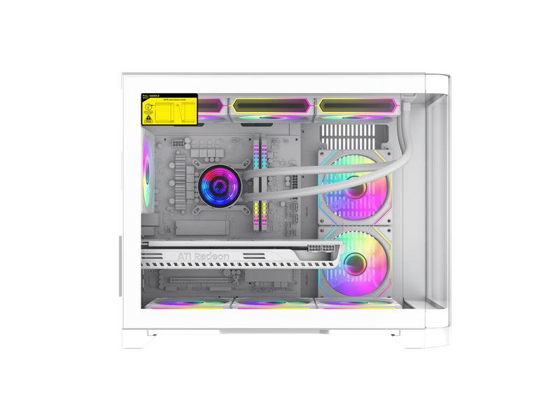 GAMEMAX HYPE- M White Micro -ATX USB3.0 Front Curve Tempered Glass Computer Case