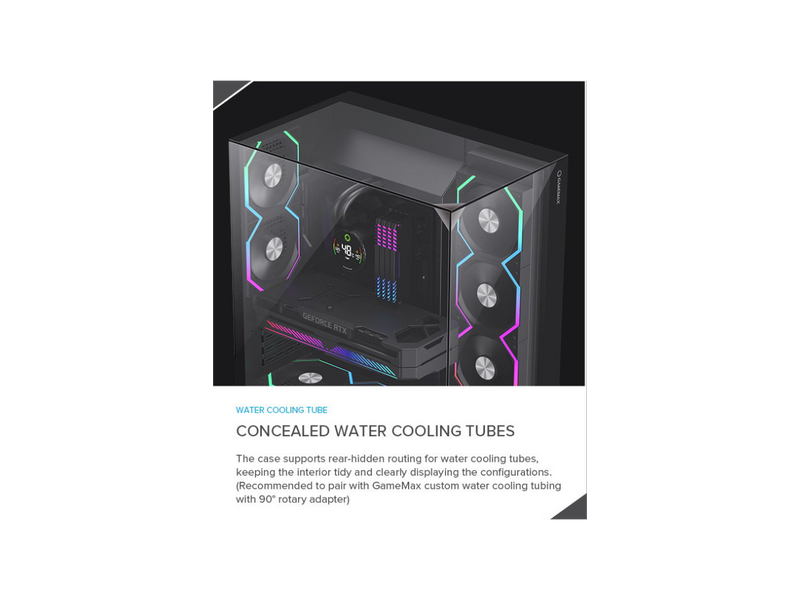 GAMEMAX Infinity Plus Black USB3.0 / Type C ATX Mid-Tower Gaming Computer Case