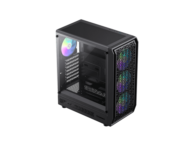 GAMEMAX Forge AB Black Tempered Glass USB3.0 and Type C  Mid Tower ATX PC Gaming