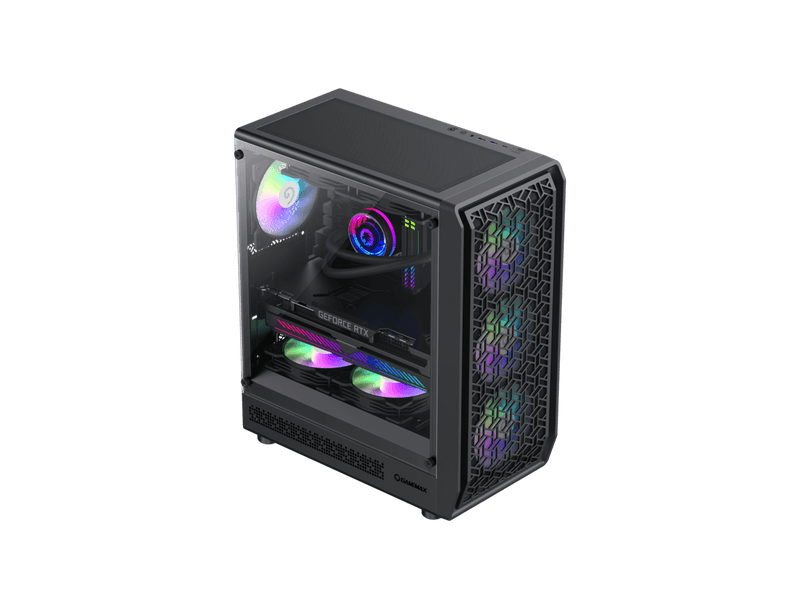 GAMEMAX Forge MB Premium USB3.0 + Type C Black Tempered Glass Micro ATX Computer