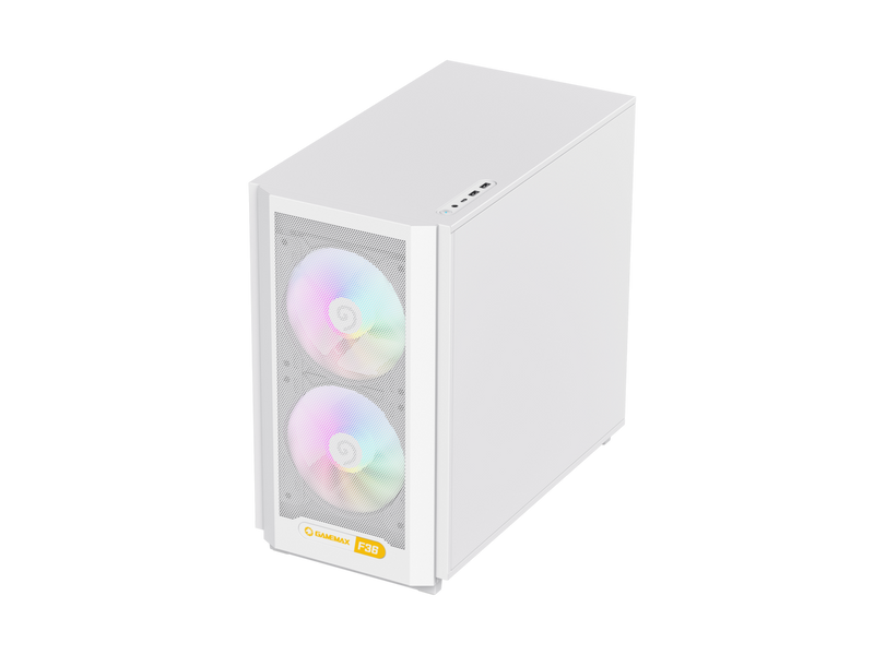 GAMEMAX F36 WH White Micro-ATX Gaming Computer Case- Dual USB3.0 +1 Type C , 3 x