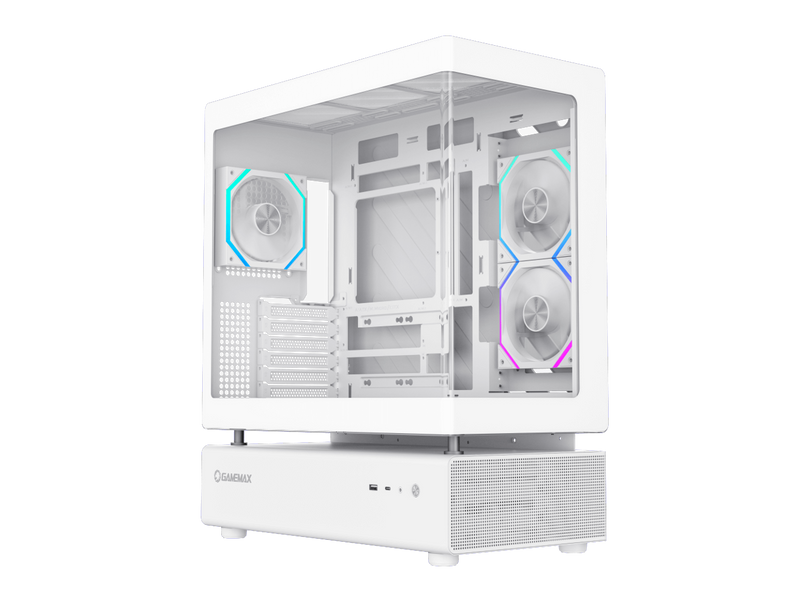 GAMEMAX Infinity N80 WH White Curved Tempered Glass USB3.0/Type C ATX Mid Tower