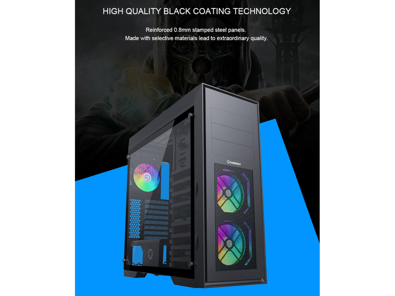 GAMEMAX MASTER 2 Black Tempered Glass USB3.0 and Type C Full Tower ATX Computer
