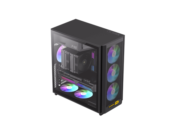 GAMEMAX F46BK Black USB3.0/Type C Tempered Glass Mid-tower ATX Computer Cases w/