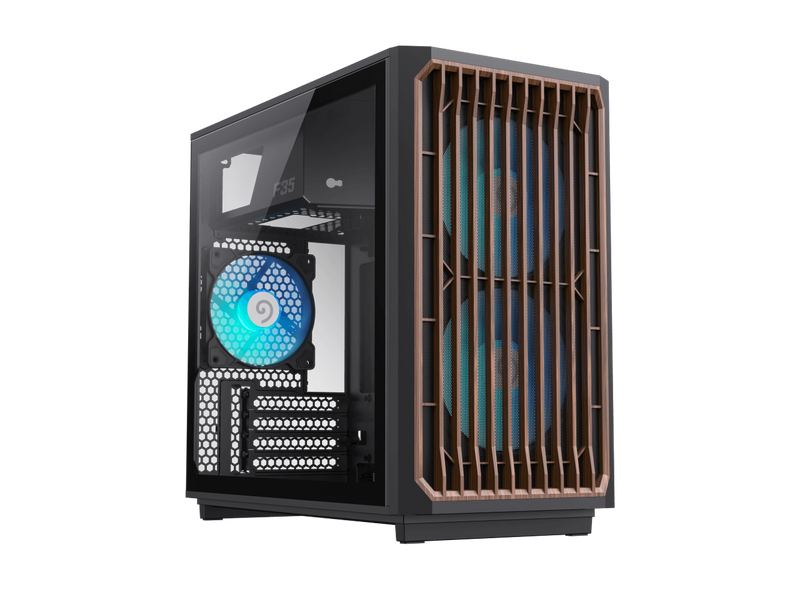 GAMEMAX F35 BW Black USB3.0 /Type C Micro-ATX Gaming PC Tempered Glass Computer