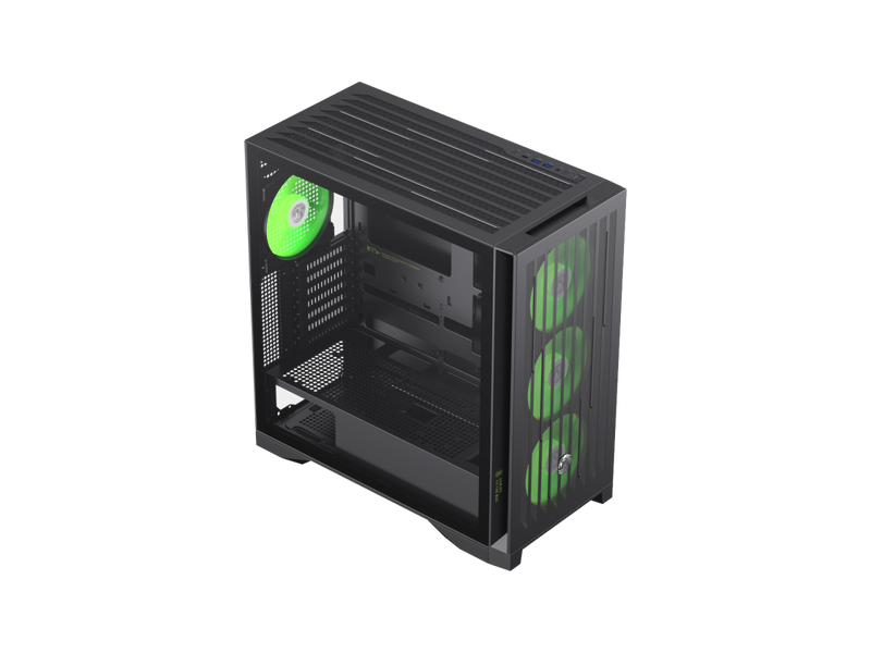 GAMEMAX Mid Tower Gaming Case LEADER 2 BK Leader 2 BK Black case. Comprehensive