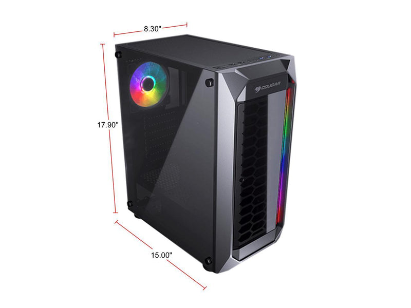 COUGAR MX410 Powerful and Compact Mid-Tower Case with Dual RGB Strips