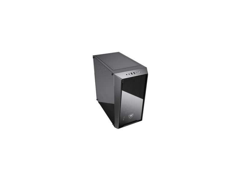 COUGAR MG120-G Black Steel / Tempered Glass Micro ATX Mini Tower Computer Case